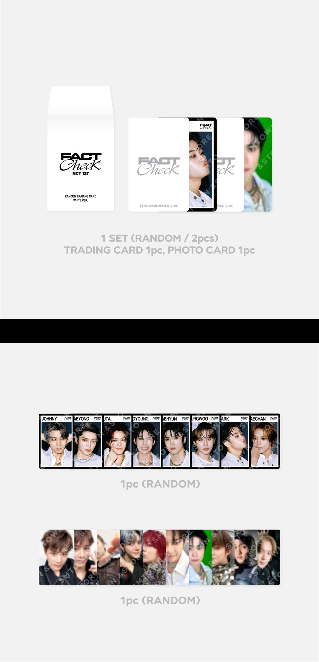 NCT 127 Fact Check Goods - RANDOM TRADING CARD SET_WHITE VER.